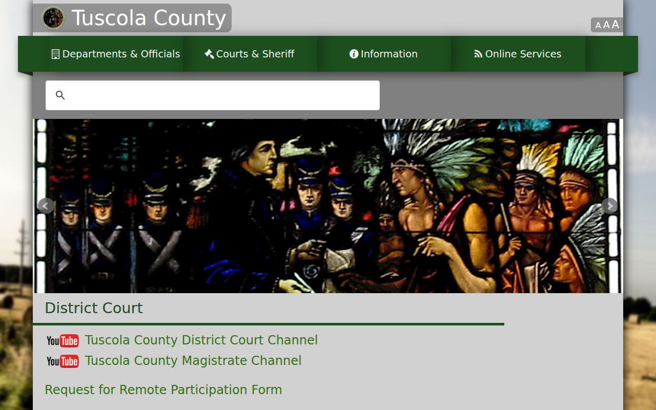 71B District Court page covering jurisdiction and traffic process for Tuscola County warrant records